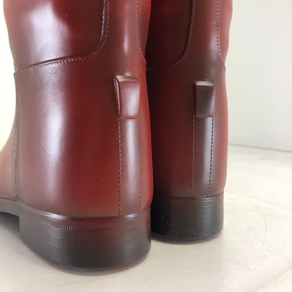 NWT Aigle Womens "Start" Equestrian Rain Boots in Rouge, Medium Calf Width - Picture 6 of 8